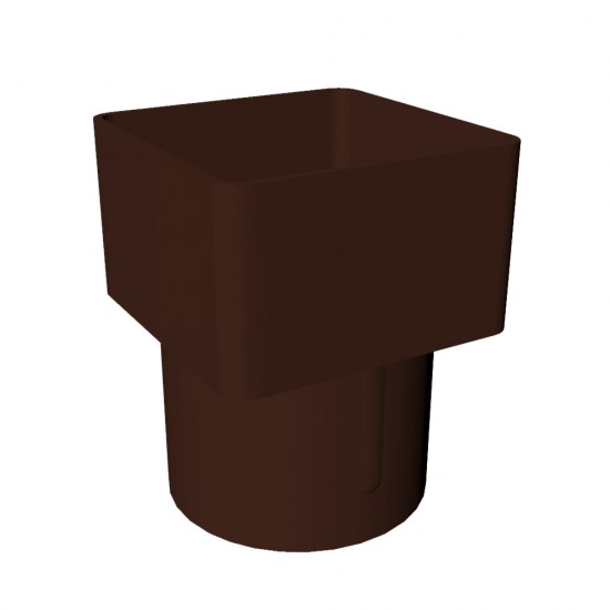Square/Round Downpipe Adapter BROWN