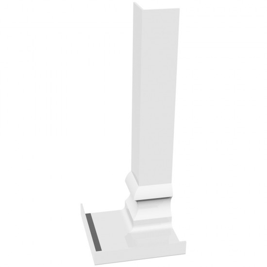 OGEE Double Square Corner 600mm WHITE